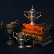 Old trophies and old book